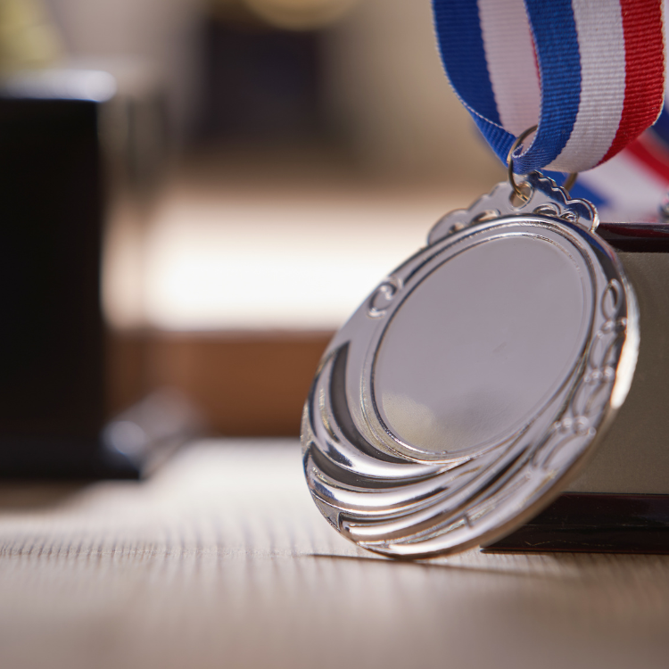 Silver medal depicting value